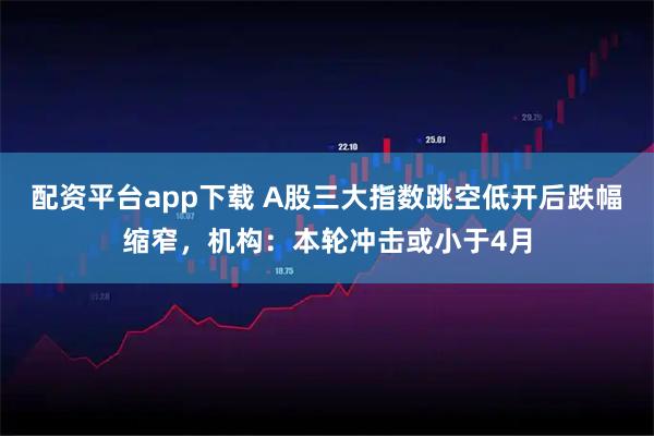 配资平台app下载 A股三大指数跳空低开后跌幅缩窄，机构：本轮冲击或小于4月