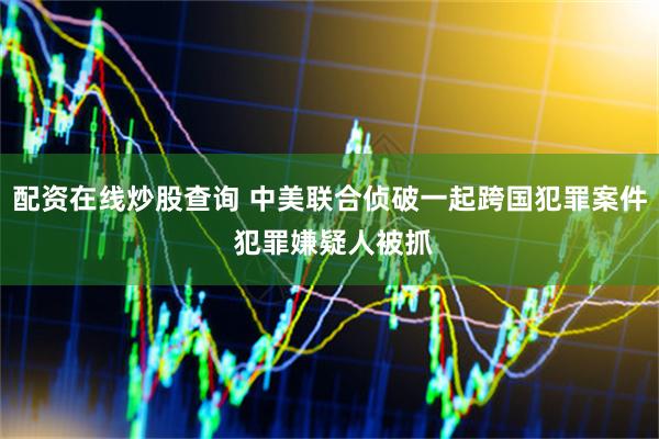 配资在线炒股查询 中美联合侦破一起跨国犯罪案件 犯罪嫌疑人被抓